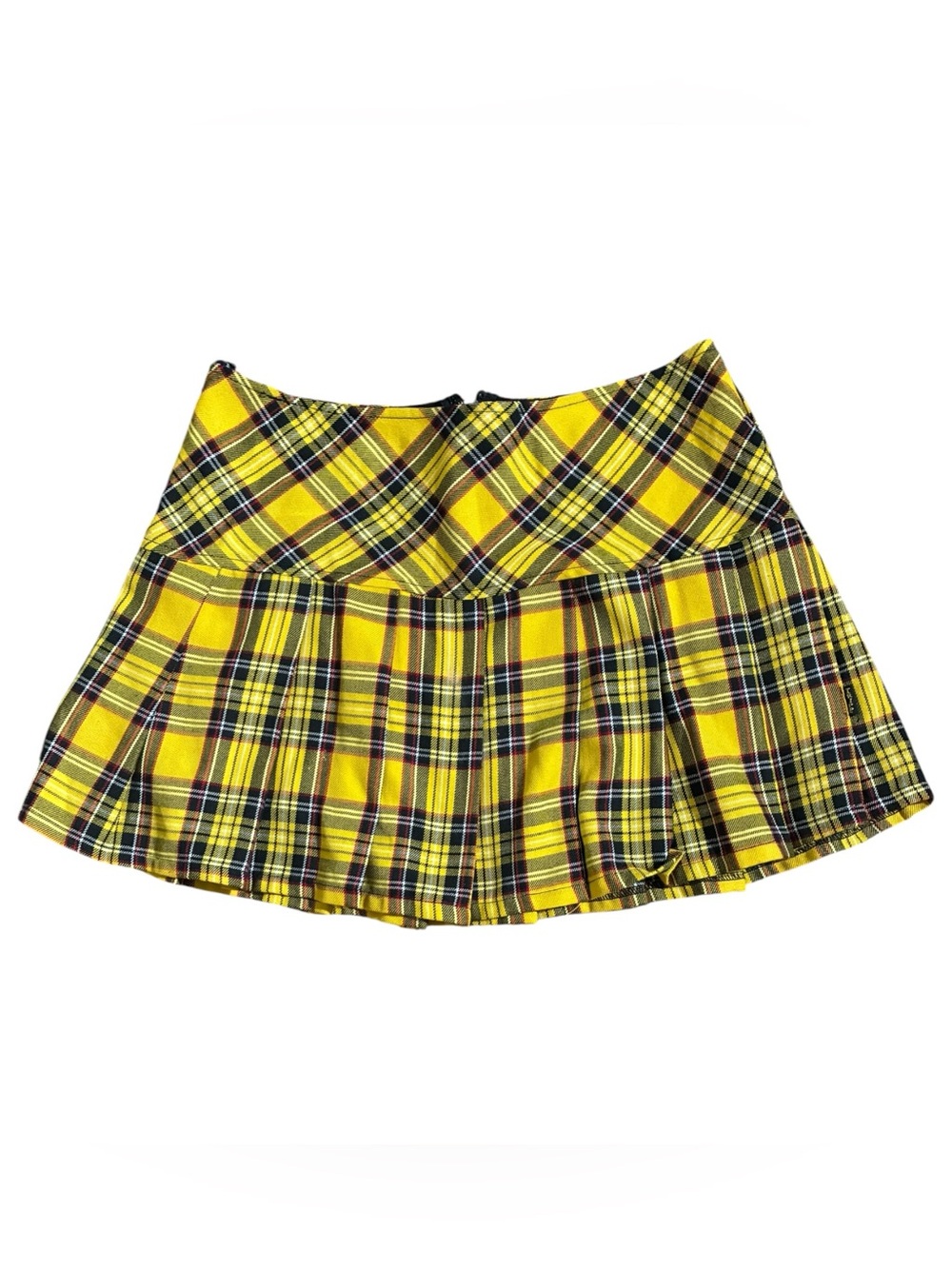 Tripp NYC Pleated Yellow Plaid Skirt - Picture 3 of 7